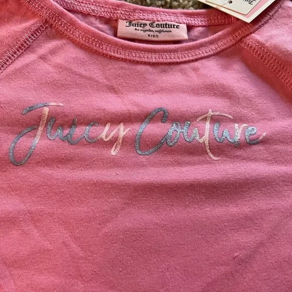 Juicy Couture Girls Pink Peplum Top Sz 3T - Picture 2 of 3